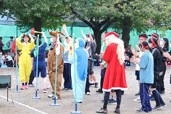 国立にある校舎で行う体育祭