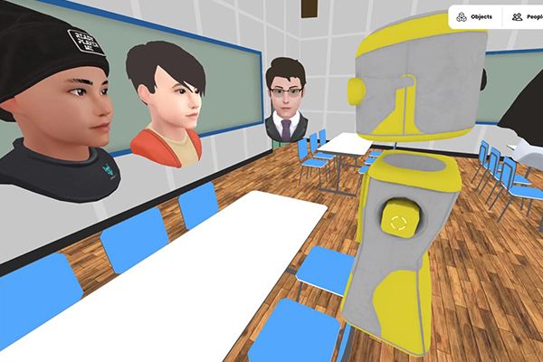 アバターを使い、仮想空間で仲間と交流